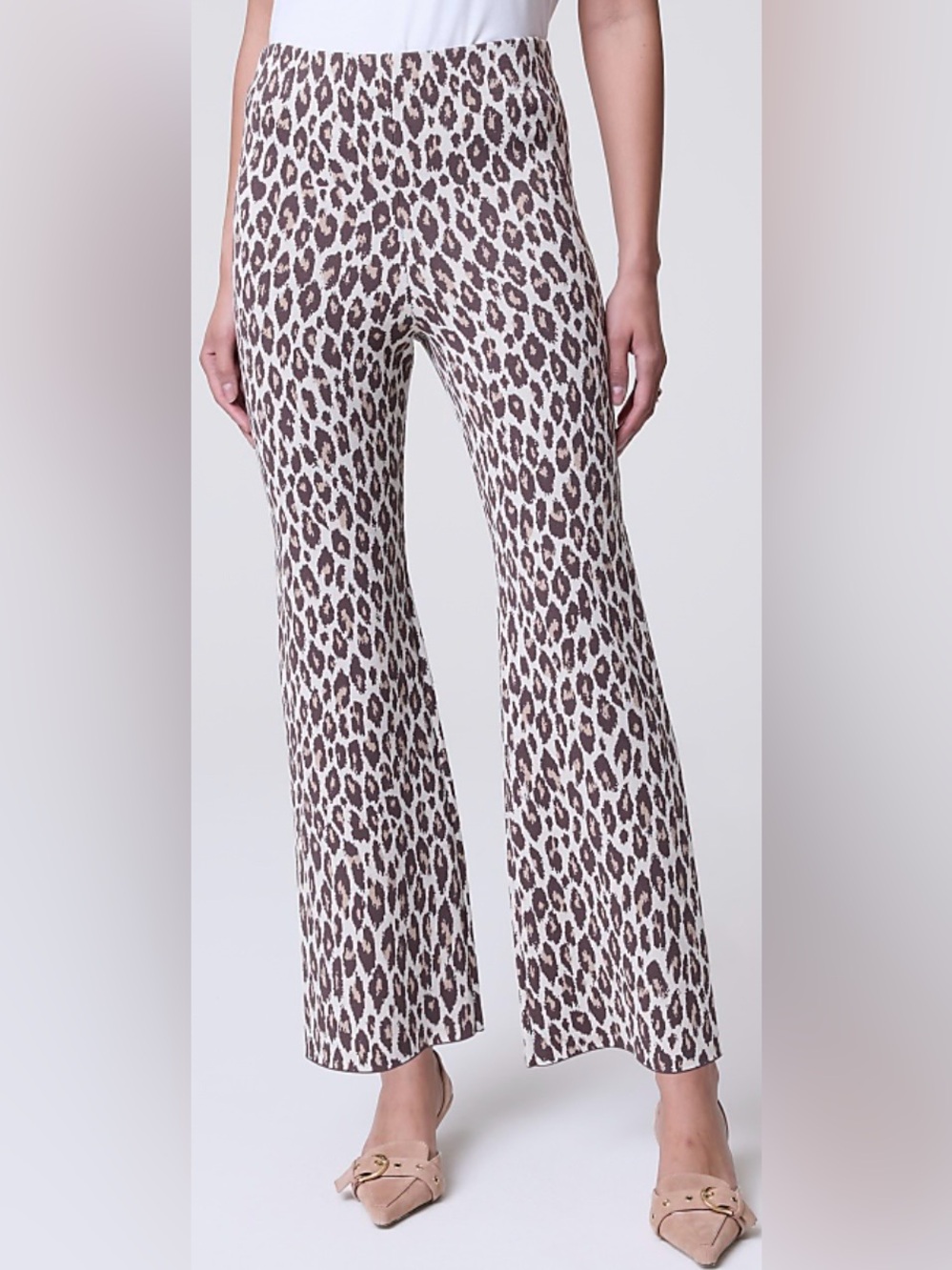 Ann Taylor Animal Print Flare Pants